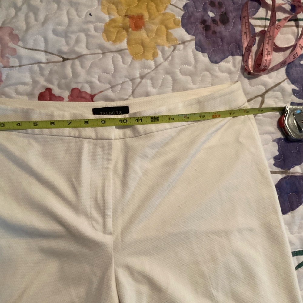 Talbots White Textured Pants - Picture 7 of 10